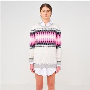 Brodie Cashmere Electric Chevron Sweater S